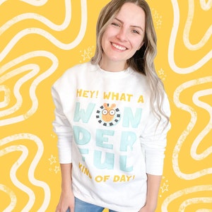 Arthur What a Wonderful Kind Of Day Unisex Fleece Pullover, Arthur Sweatshirt, Arthur PBS Illustration, Elwood City Show Cartoon Art