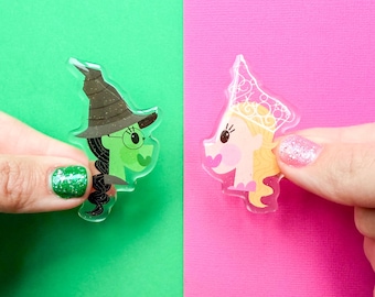 Wicked Witches Acrylic Pin | Elphaba pin | Glinda pin | Wicked accessories | Wicked For Good gift