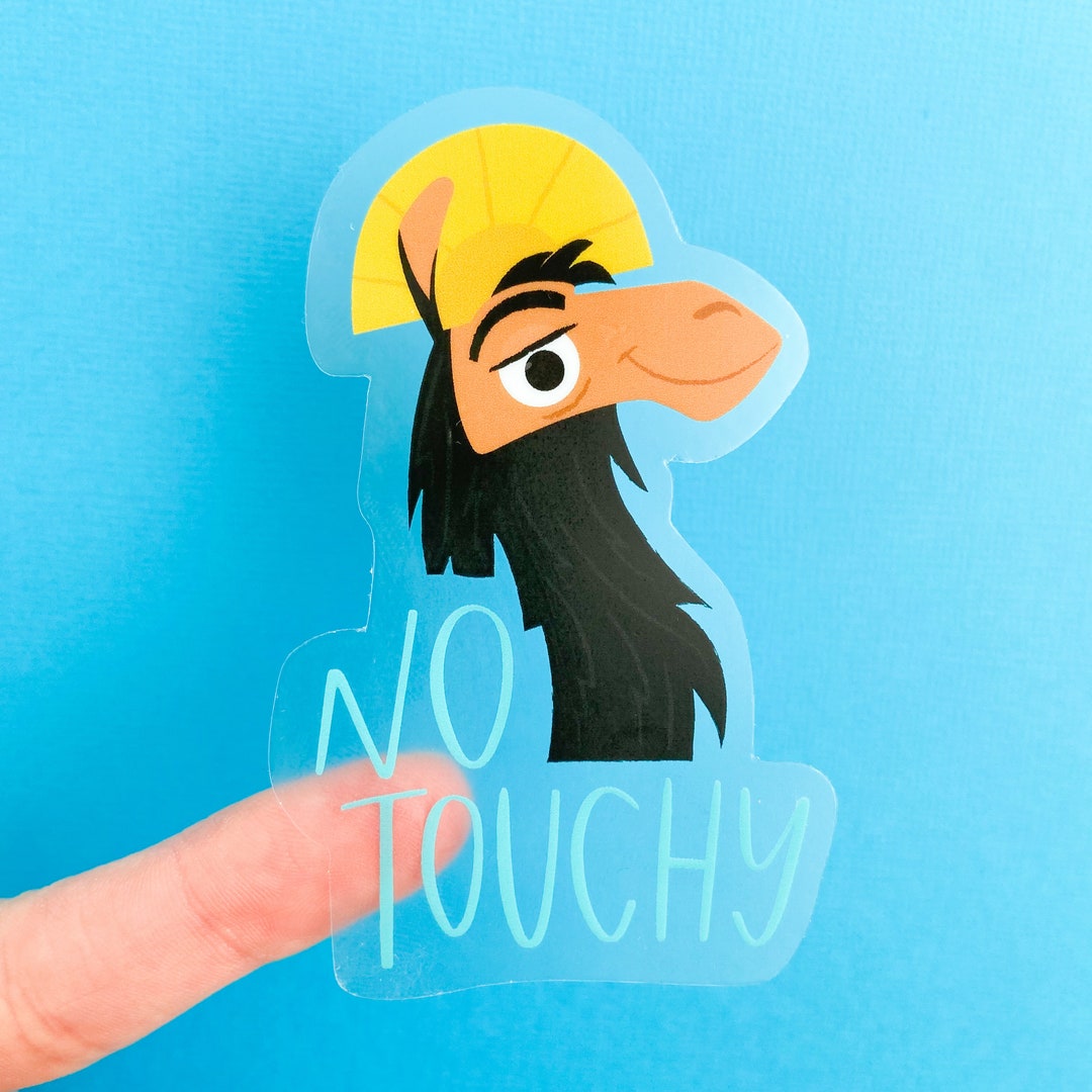 No Touchy Transparent Sticker, Emperor's New Groove, Kuzco Disney Decal ...