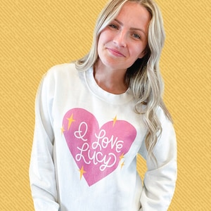 I Love Lucy Crewneck, Lucy Sweatshirt, Classic TV Show, I Love Lucy Apparel, Cute I Love Lucy Gift
