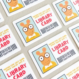 Arthur Library Card Sticker, PBS Illustration, Having Fun Isn't Hard ...