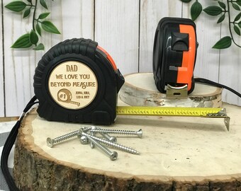 Tape Measure | Custom Engraved Gift |Perfect Gift for Dads this Father's Day