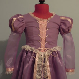 Rapunzel Tangled dress. Available in sizes 2T through child 8