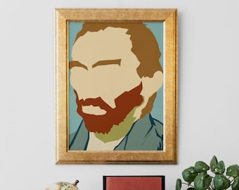 Pop Art Vincent van Gogh Portrait - Modern Wall Art Print