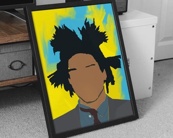 Basquiat Portrait Print – Colorful Abstract Pop Art