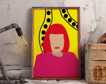 Pop Art Portrait of Yayoi Kusama - Modern Wall Art Print