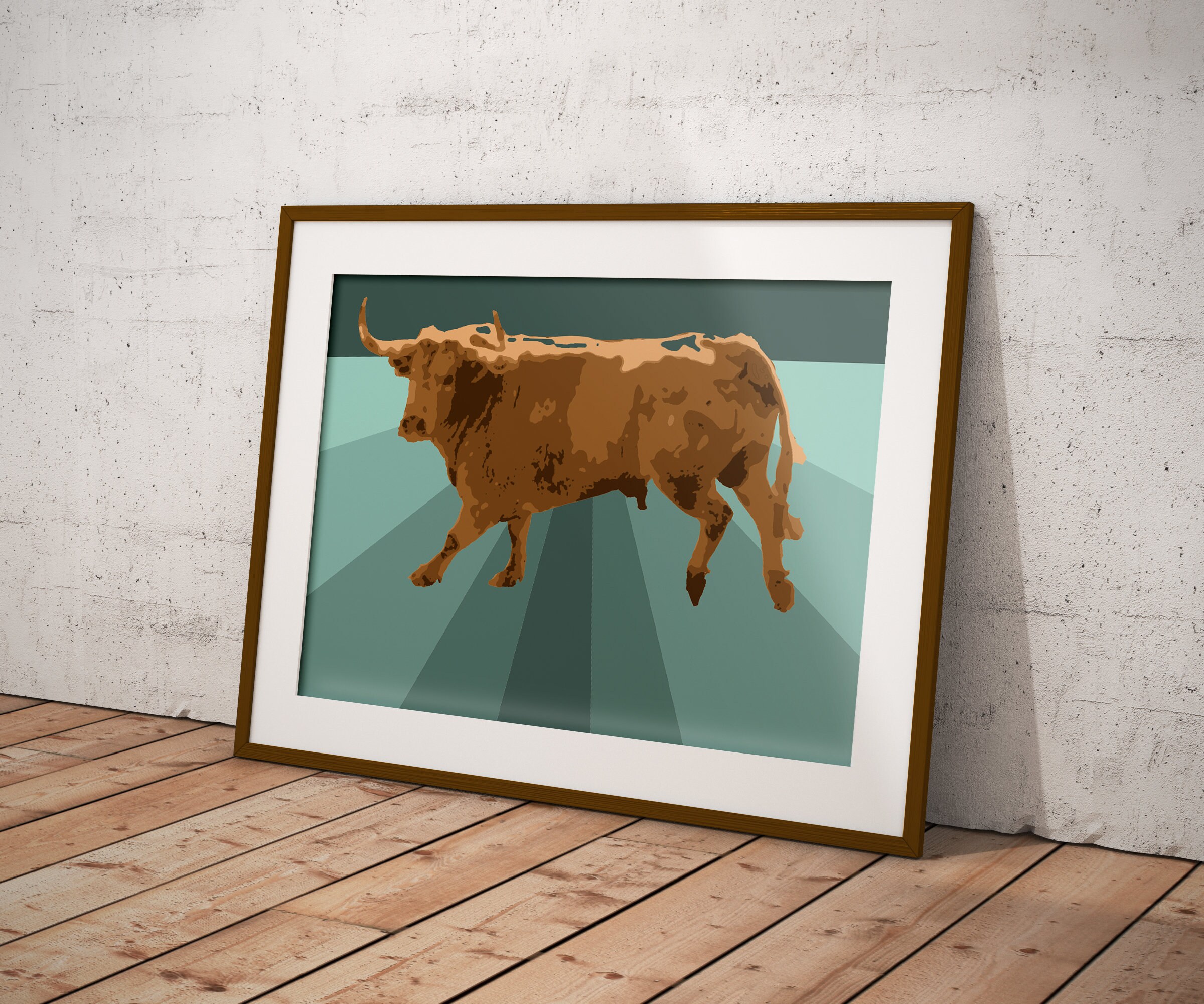 Spanish Bull Wall Art, Pop Art Print, Pop Art Wall Art, Spanish Bull