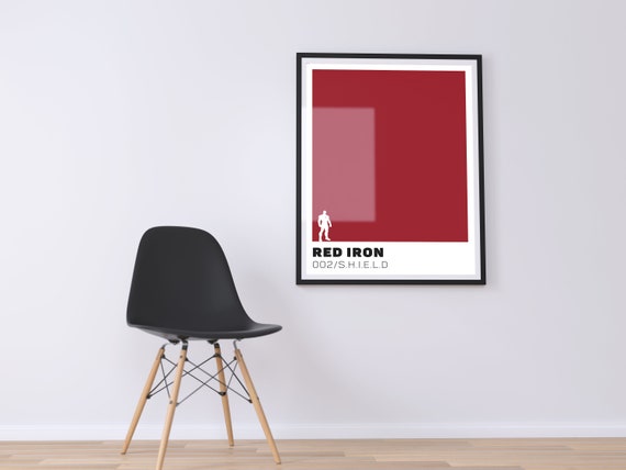 Iron Man Pantone Wall Art Avengers Endgame Wall Art Kids Etsy