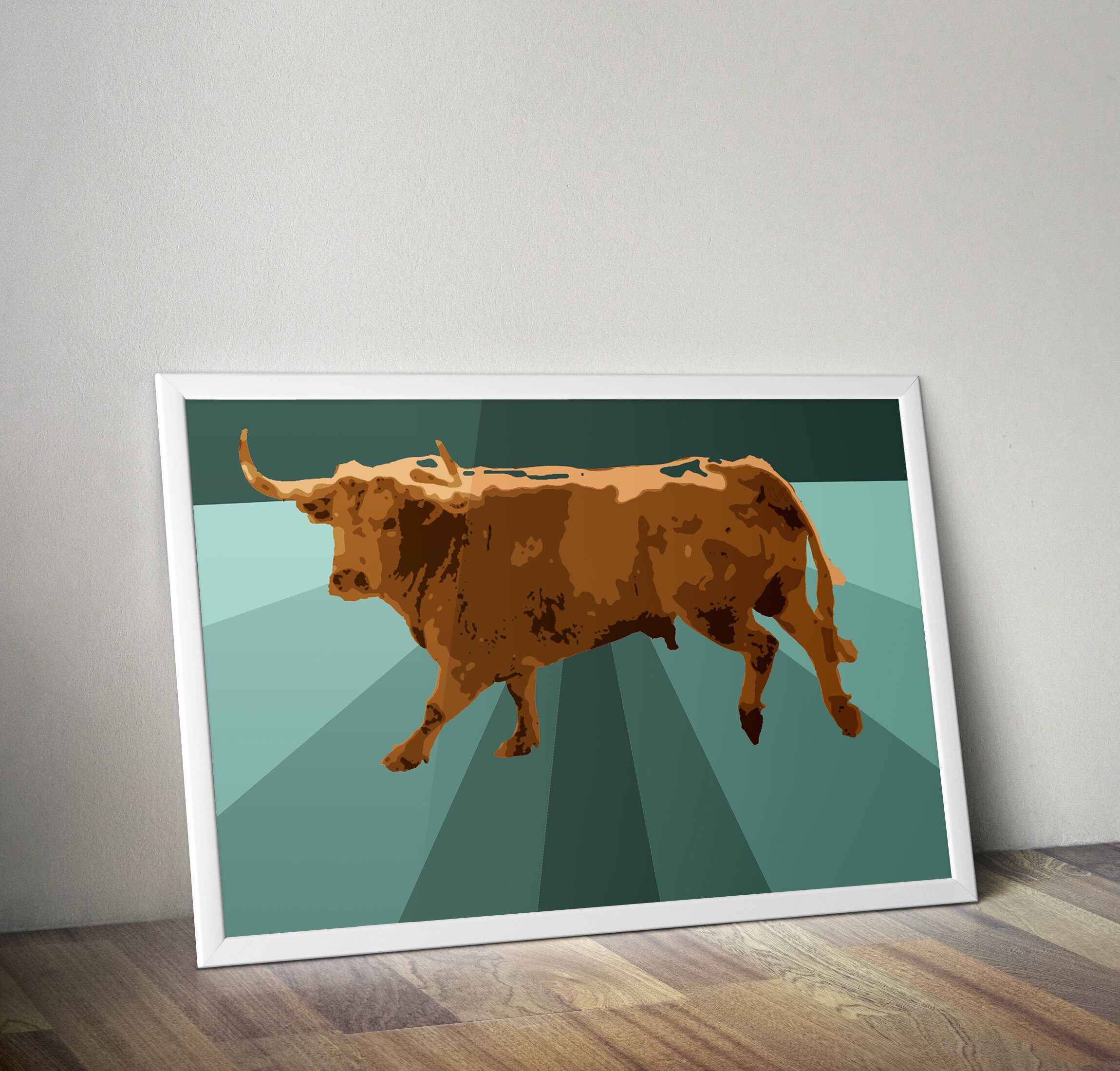 Spanish Bull Wall Art, Pop Art Print, Pop Art Wall Art, Spanish Bull