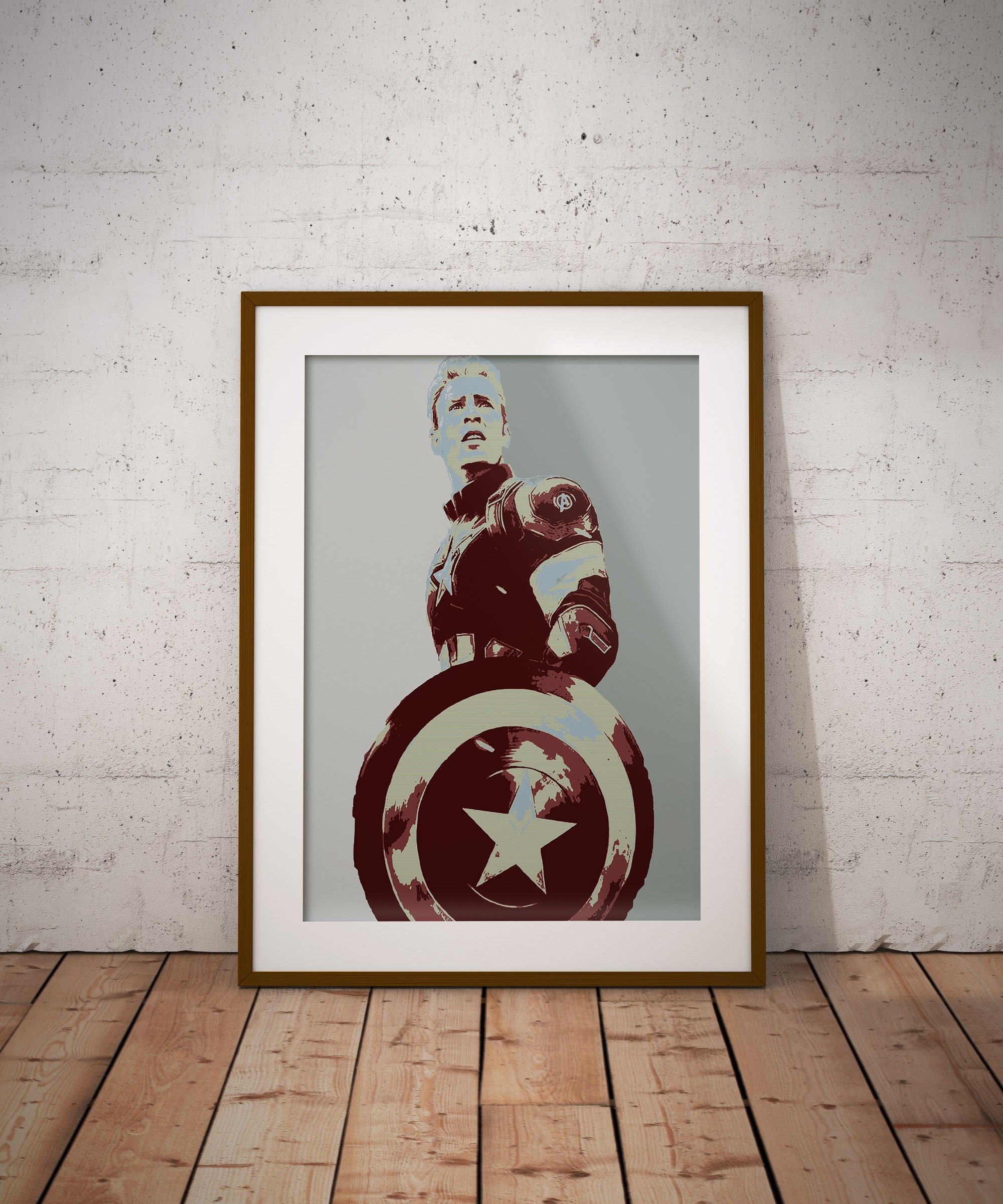 Captain America Wall Art Marvel Wall Art Comic Book Picture Etsy
