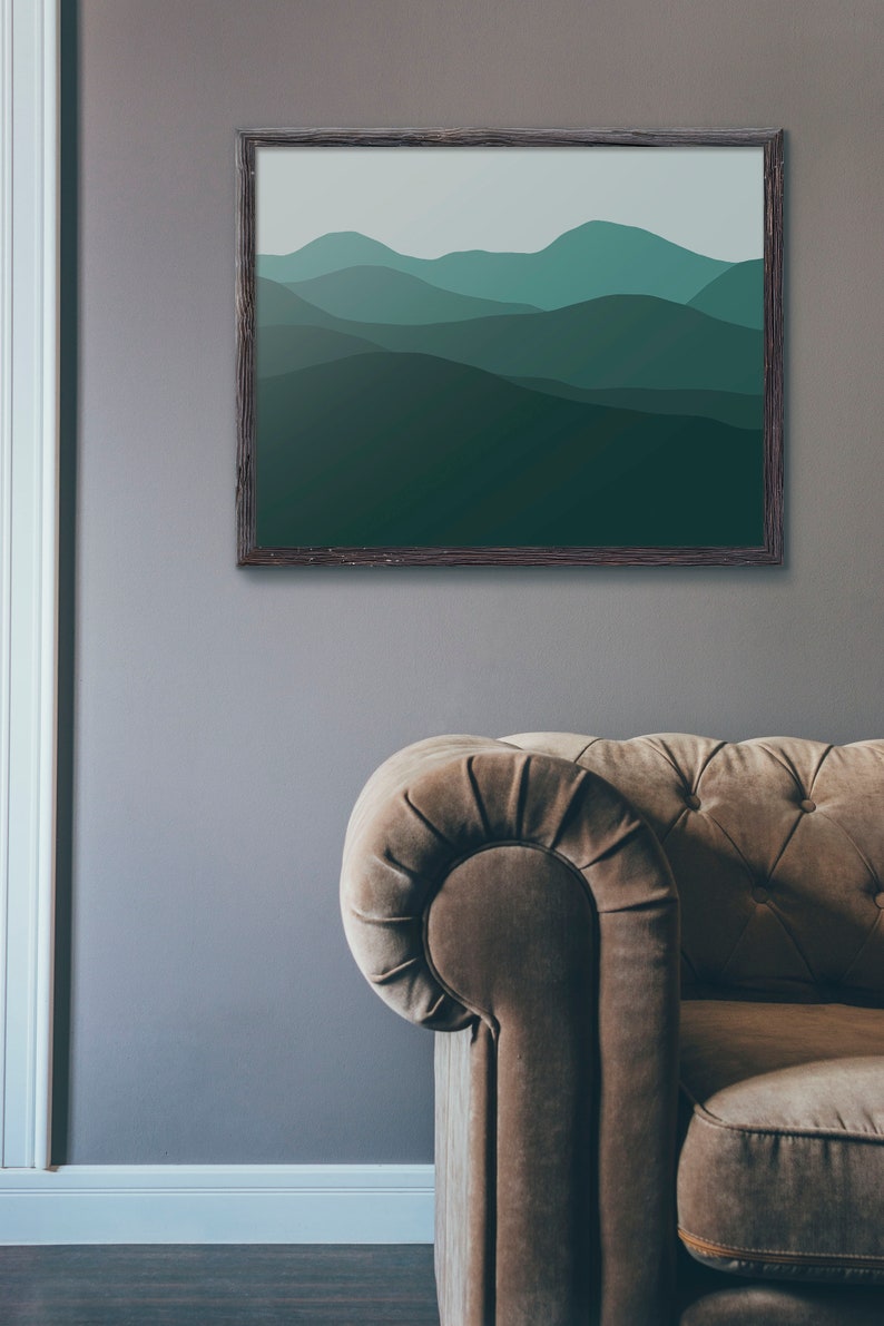 Landscape Picture, Nordic Mountains, Mountains Wall Art Print, Kitchen