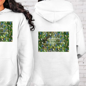 Unisex Heavy Blend Hooded Sweatshirt, Parrots, Sweater, Birds, Trendy Hoodie, Lots of Birds, Edgy Hoodie, Goth Hoodie, Gift for him & her,