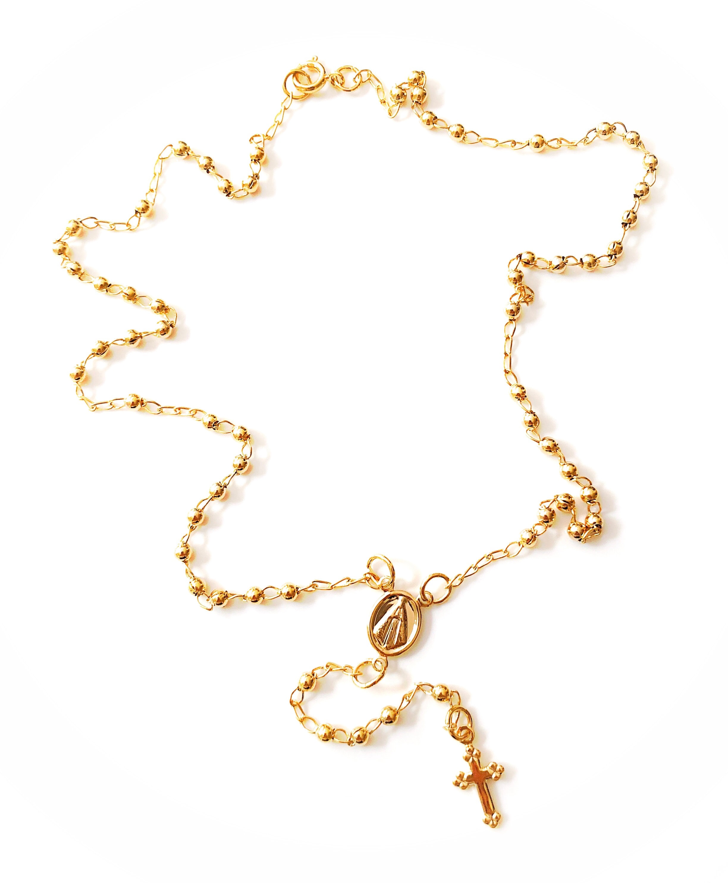 Rosary woman necklace Rosary necklace Catholic Rosary Gold Etsy