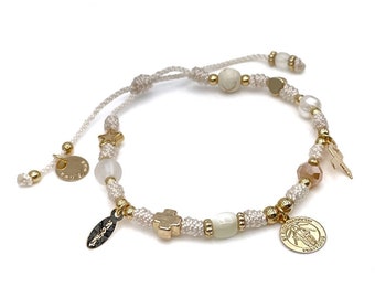 St Jude Thaddeus Bracelet, 18k Gold-Plated Religious Jewelry