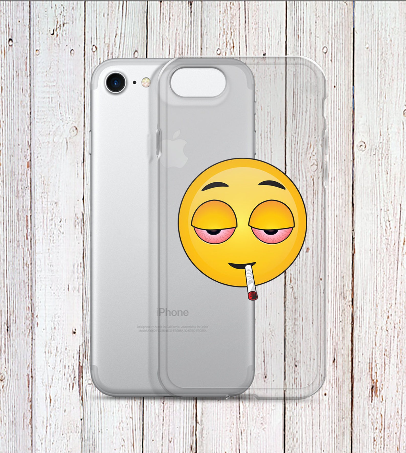 Clear Phone Case PIE EYED EMOJI Phone Case Weed Phone Case Etsy