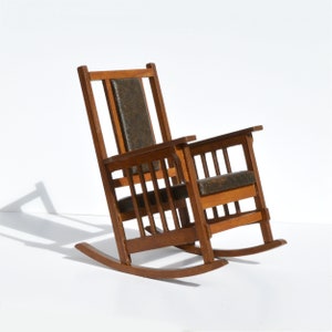 Rocking Chair Mission Style, Arts & Crafts - dollhouse miniature kit 1:12