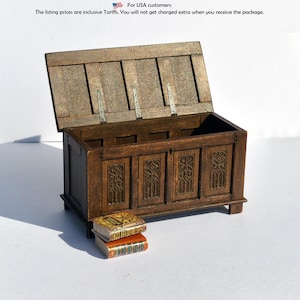 16th century Chest - dollhouse miniature kit 1:12