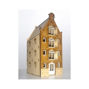 Dutch canal house dollhouse miniature kit 1:48 Brouwersgracht