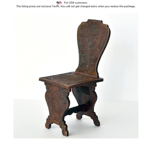 Hall Chair - dollhouse miniature kit 1:12