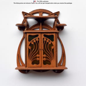 Art Nouveau Wall Cabinet - dollhouse miniature kit 1:12