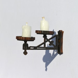 Double Wall Sconce dollhouse miniature kit 1:12