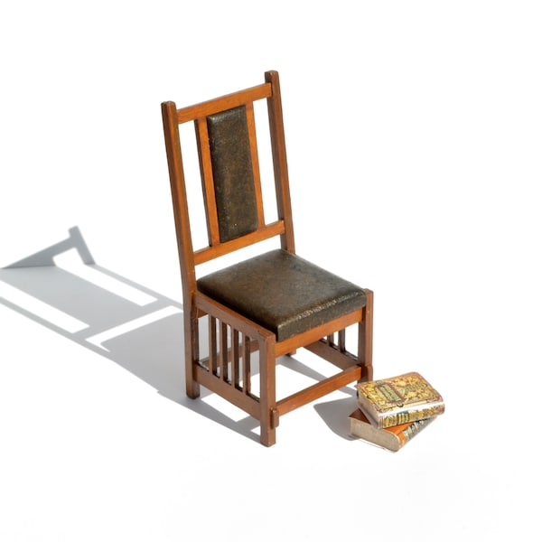 Dining Chair Mission Style  dollhouse miniature kit 1:12