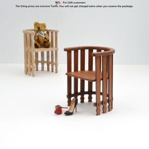 Silla tipo barril/sillón de Arts & Crafts - kit en miniatura para casa de muñecas 1:12