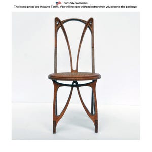Art Nouveau Chair - dollhouse miniature kit 1:12