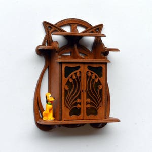 Art Nouveau Wall Cabinet dollhouse miniature kit 1:12 image 2