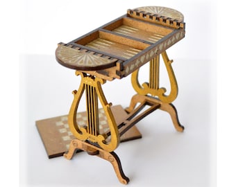 Games Table dollhouse miniature kit 1:12