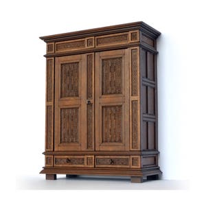 17th century French Armoire - dollshouse miniature kit 1:12