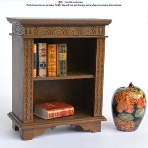 19th Century Bookcase Small - dollhouse miniature kit 1:12