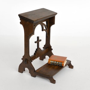 Victorian Prayer Bench dollhouse miniature kit 1:12