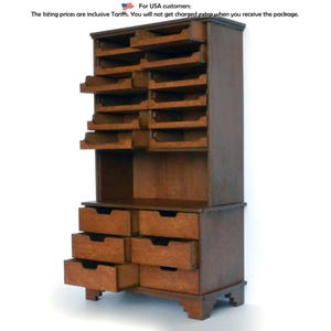 Kit de casa de muñecas en miniatura con mueble de mercería a escala 1:12