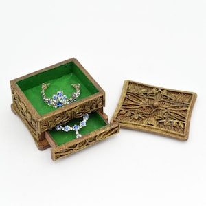 Boîte à bijoux Art Nouveau - kit miniature maison de poupée échelle 1:12