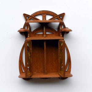 Art Nouveau Wall Cabinet dollhouse miniature kit 1:12 image 4