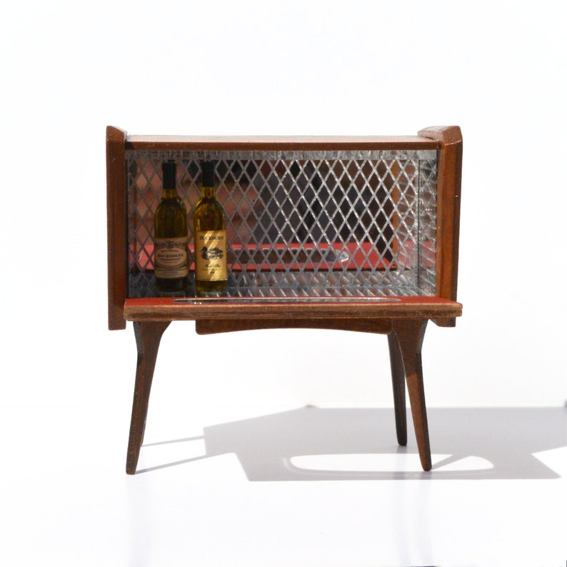 1950's Drinks Cabinet dollhouse miniature kit 1:12 image 3