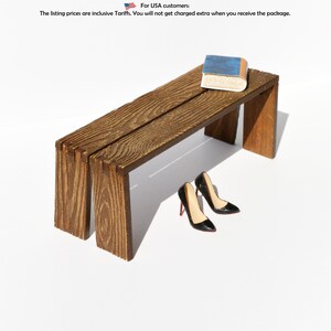 Contemporary Split Bench dollhouse miniature kit 1:12