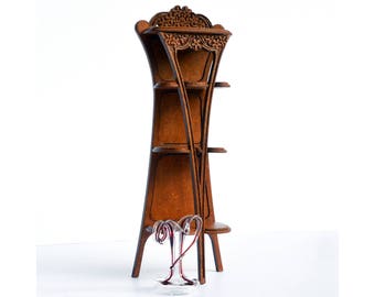 Art Nouveau Whatnot - dollhouse miniature kit 1:12