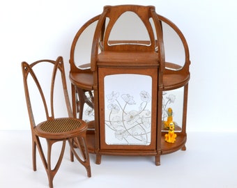 Kit miniature de maison de poupée Art Nouveau Mirror Cabinet 1:12