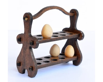 Egg Rack - dollhouse miniature kit 1:12