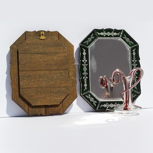 Venetian Mirror Colored Octagonal - dollhouse miniature 1:12