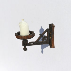 Single Wall Sconce dollhouse miniature kit 1:12