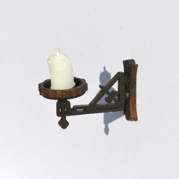 Single Wall Sconce  dollhouse miniature kit 1:12