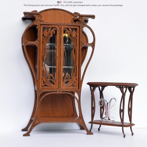Mueble Art Nouveau - Kit de miniatura para casa de muñecas 1:12