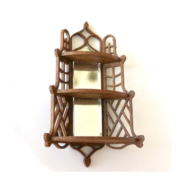 Fretwork Mirror Shelve dollhouse miniature kit 1:12