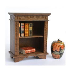19th Century Bookcase Small - dollhouse miniature kit 1:12