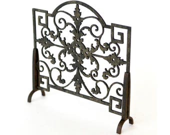 Baroque Firescreen - dollhouse miniature kit 1:12