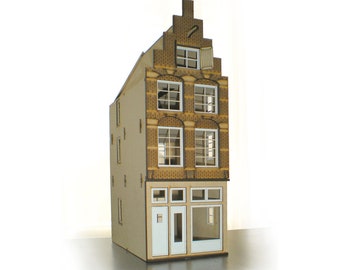 Dutch canal house dollshouse miniature kit 1:48 PrinsHendrikkade quarterscale