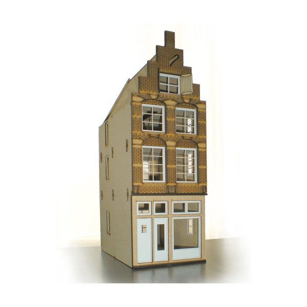 Dutch canal house dollshouse miniature kit 1:48 PrinsHendrikkade quarterscale